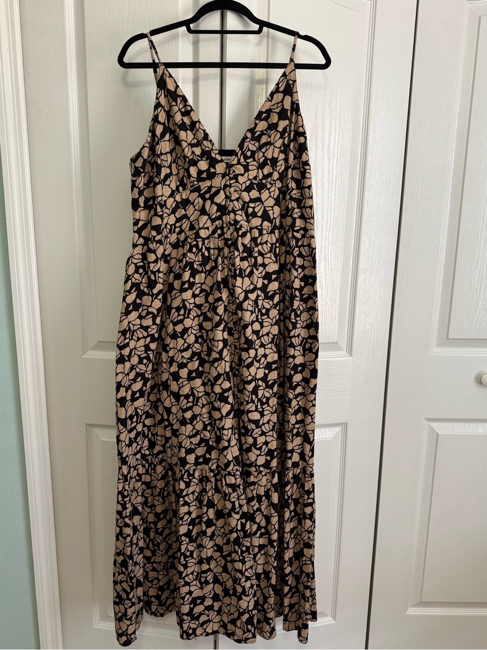 Abercrombie Linen Blend Button Down Floral Maxi Dress - Picture 2 of 5